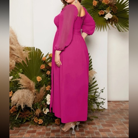 Plus size sweetheart neck party formal dress - Picture 7 of 16